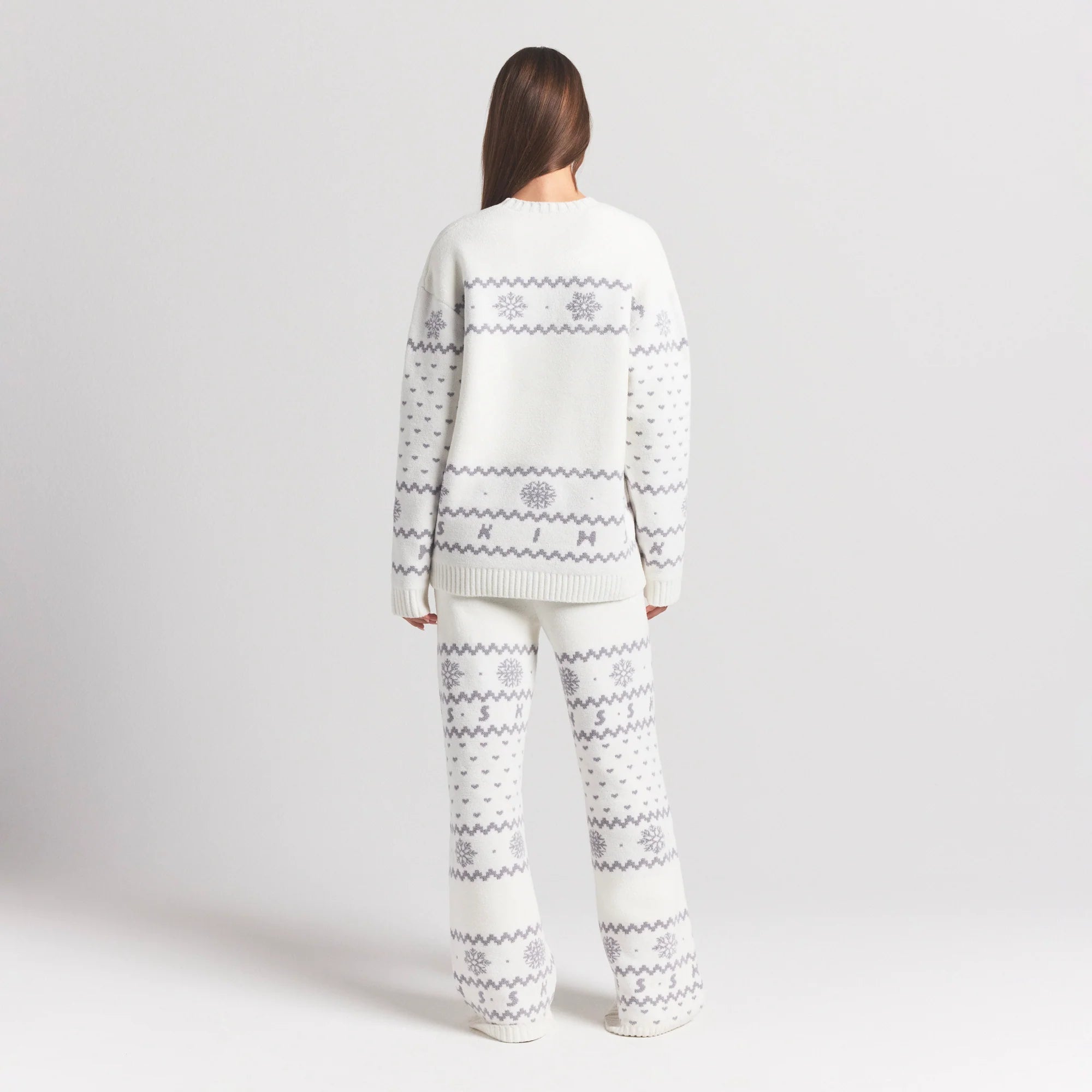 COZY LIGHT CREWNECK PULLOVER | MARBLE HEART FAIR ISLE