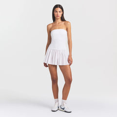 POPLIN APPAREL MINI TUBE DRESS | SNOW