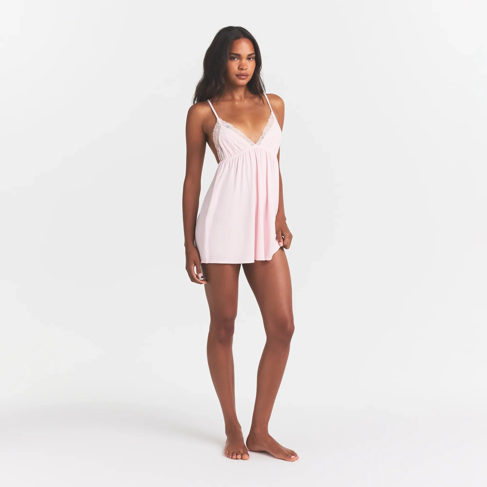 SKIMS SLEEP BABYDOLL DRESS | BARELY PINK