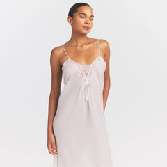 VOILE SLEEP LONG DRESS | LIGHT LILAC