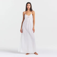 VOILE SLEEP LONG DRESS | SNOW