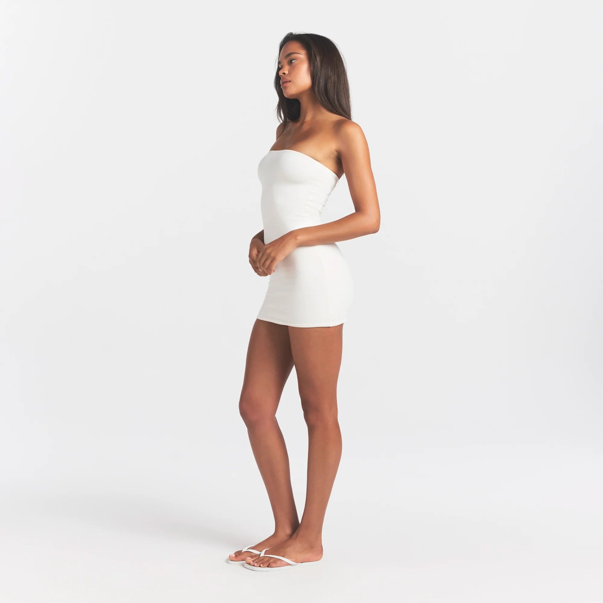 COTTON JERSEY MINI TUBE DRESS | MARBLE