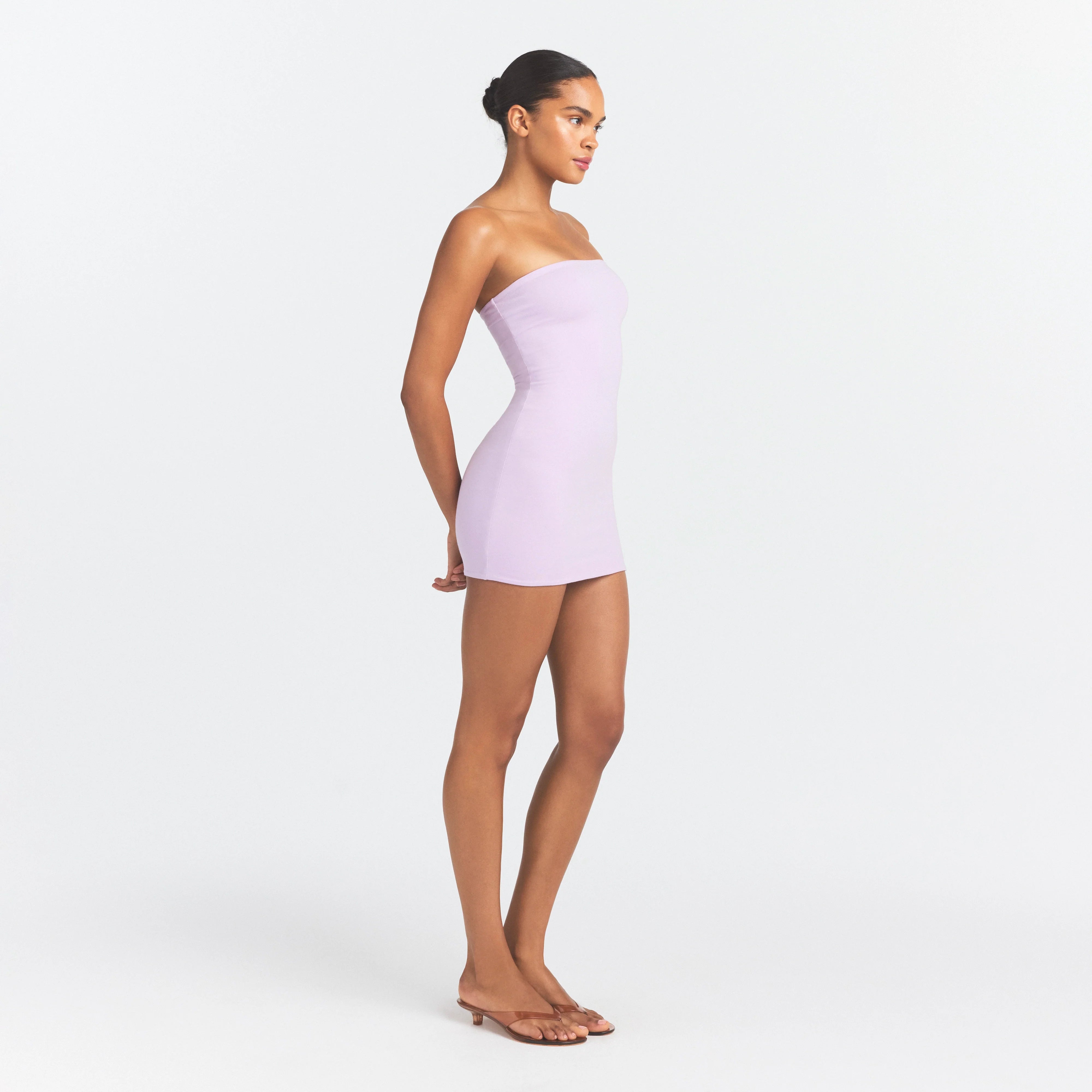 COTTON JERSEY MINI TUBE DRESS | SUGAR PLUM