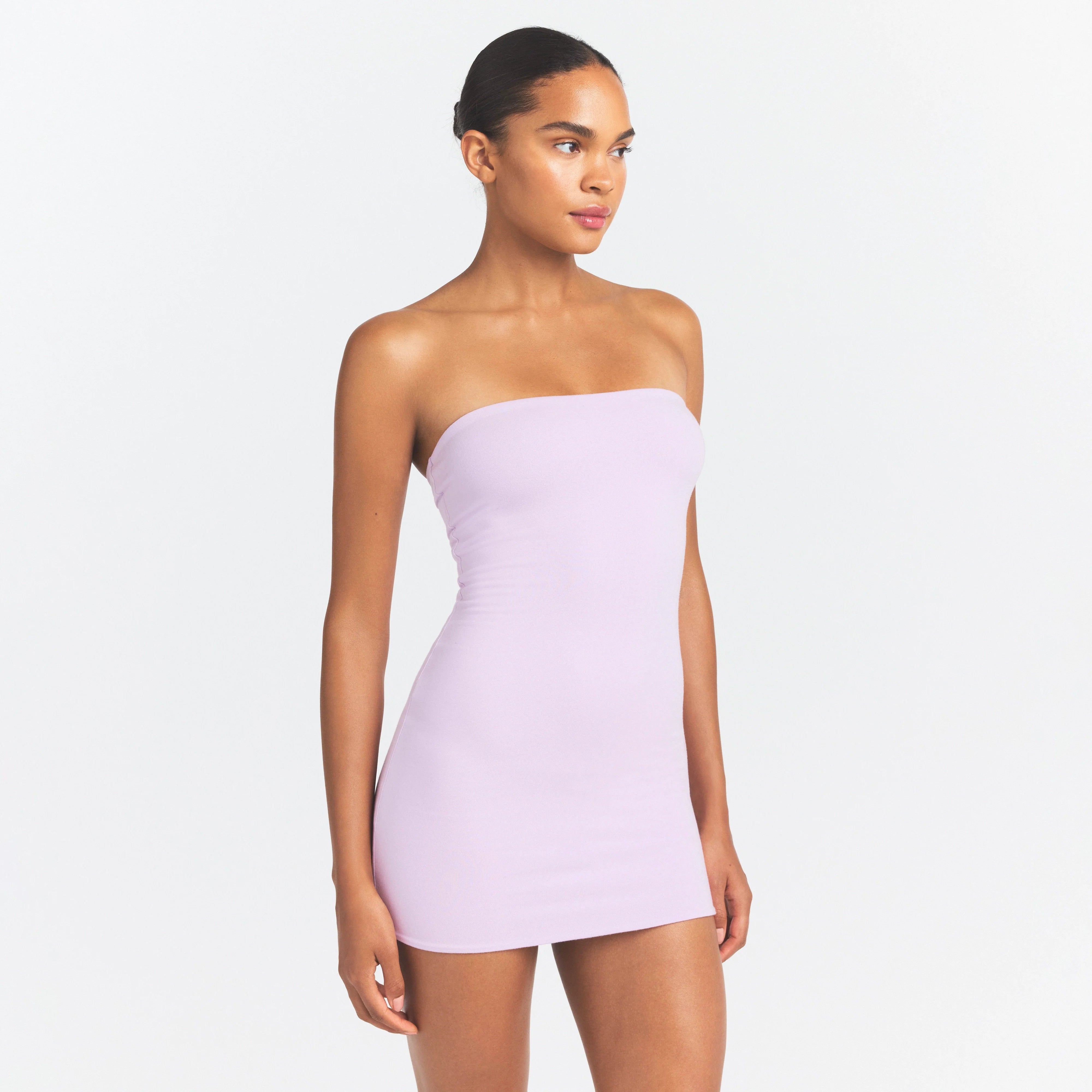 COTTON JERSEY MINI TUBE DRESS | SUGAR PLUM