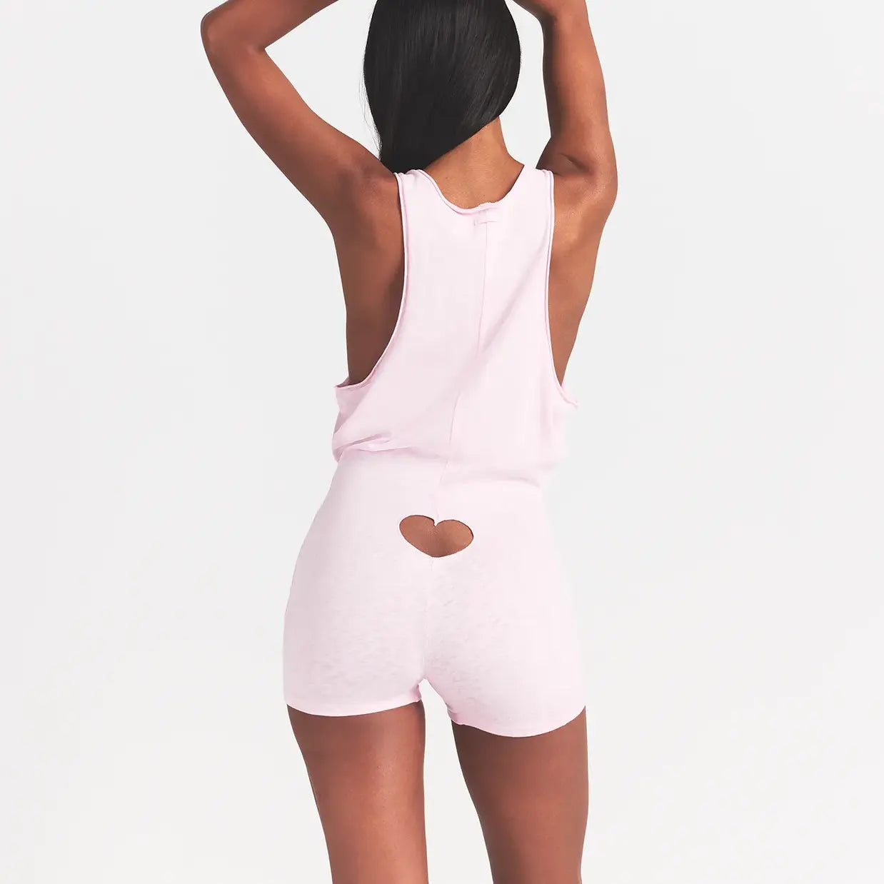 WORN IN JERSEY HEART ONESIE | BABY PINK