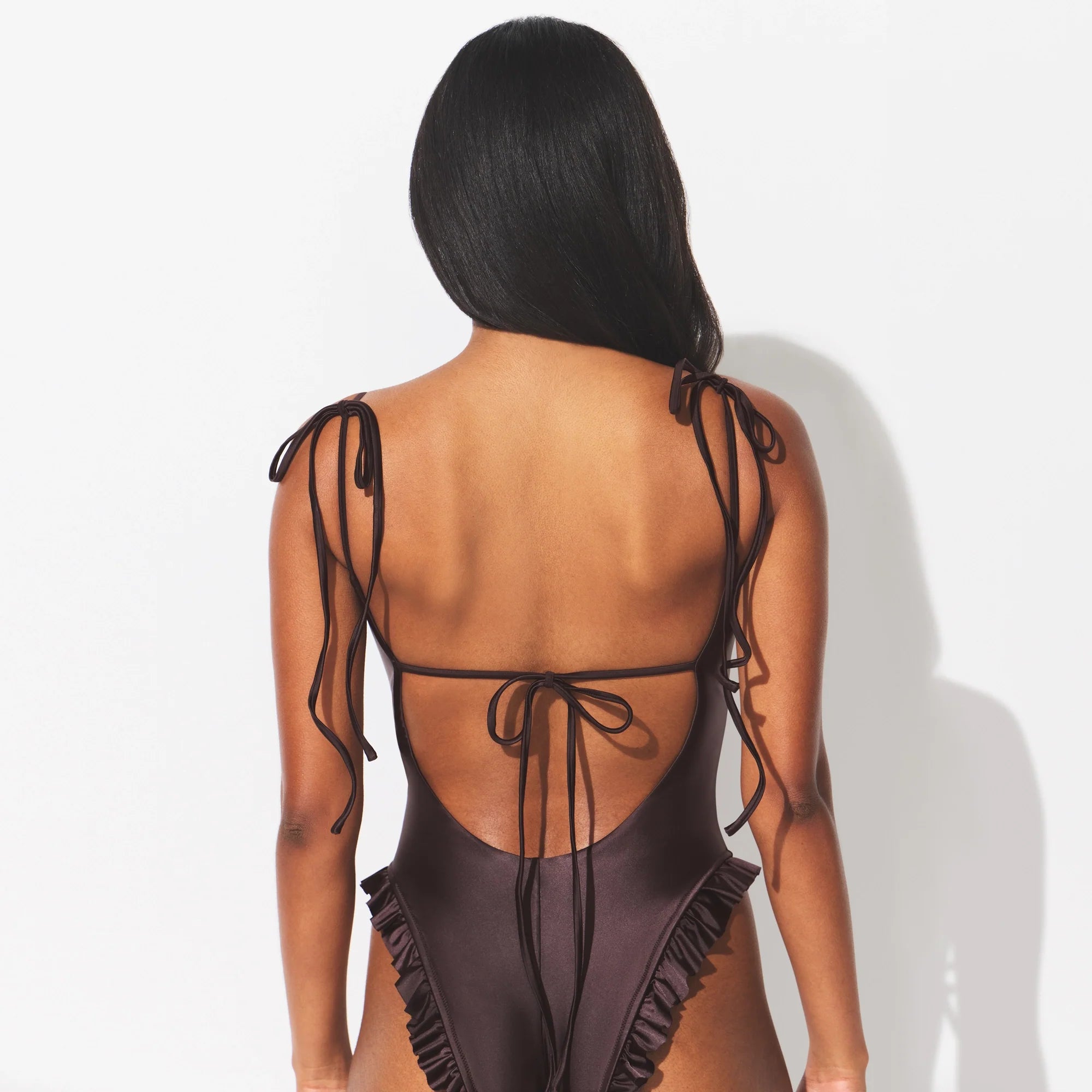 SATIN SWIM LOW BACK ONE PIECE | PHOENIX