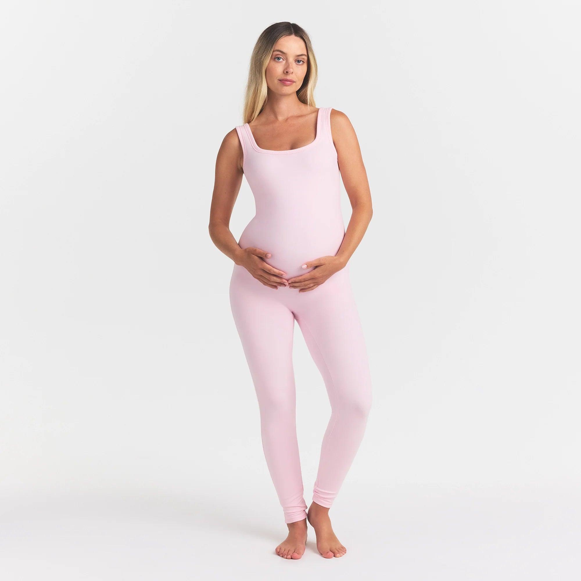 COTTON JERSEY MATERNITY CATSUIT | CHERRY BLOSSOM