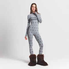 SKIMS FIRST LAYERS TURTLENECK CATSUIT | MIRROR WINTER FAIR ISLE