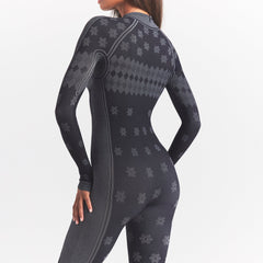 SKIMS FIRST LAYERS TURTLENECK CATSUIT | OBSIDIAN WINTER FAIR ISLE
