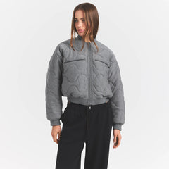 NEOPRENE OUTERWEAR REVERSIBLE BOMBER JACKET | DARK HEATHER GREY