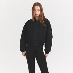 NEOPRENE OUTERWEAR REVERSIBLE BOMBER JACKET | OBSIDIAN