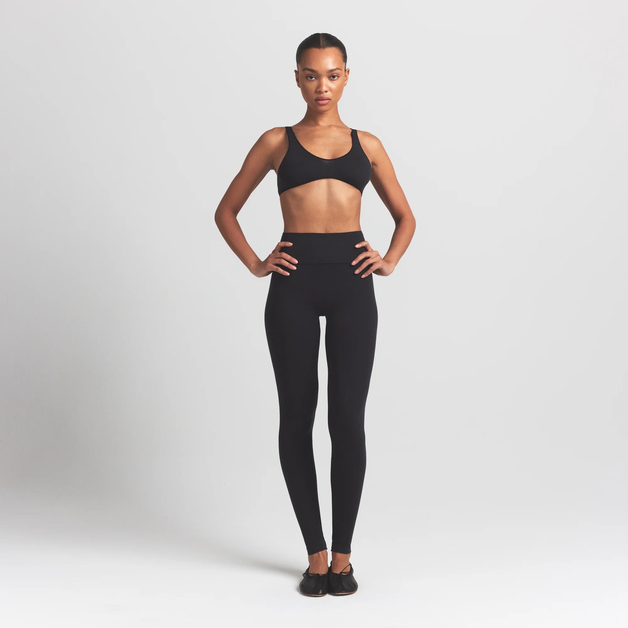 WOOL RIB BRALETTE | OBSIDIAN