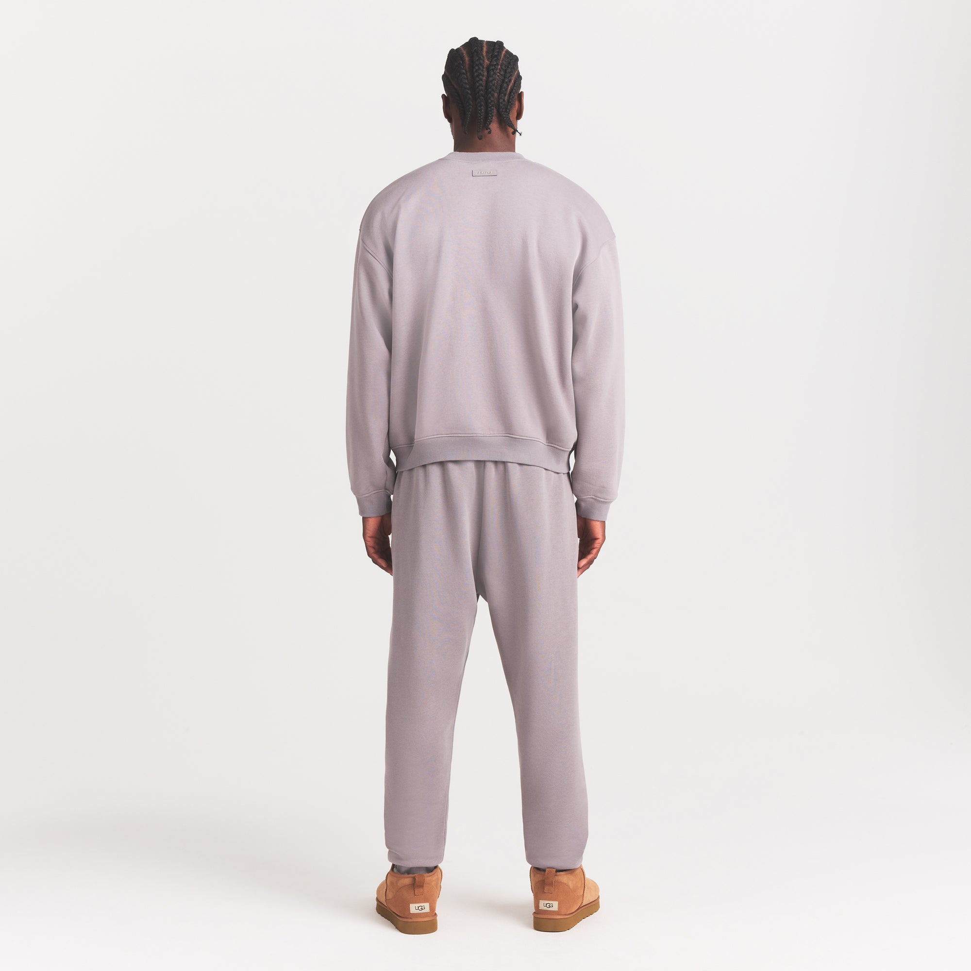 FLEECE LOUNGE MENS RELAXED HIGH CREWNECK | SHADOW