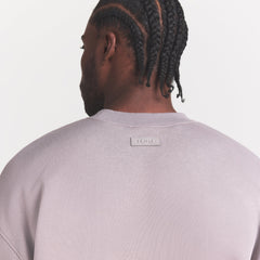 FLEECE LOUNGE MENS RELAXED HIGH CREWNECK | SHADOW