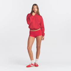 COTTON FLEECE CLASSIC HOODIE | WASHED RED