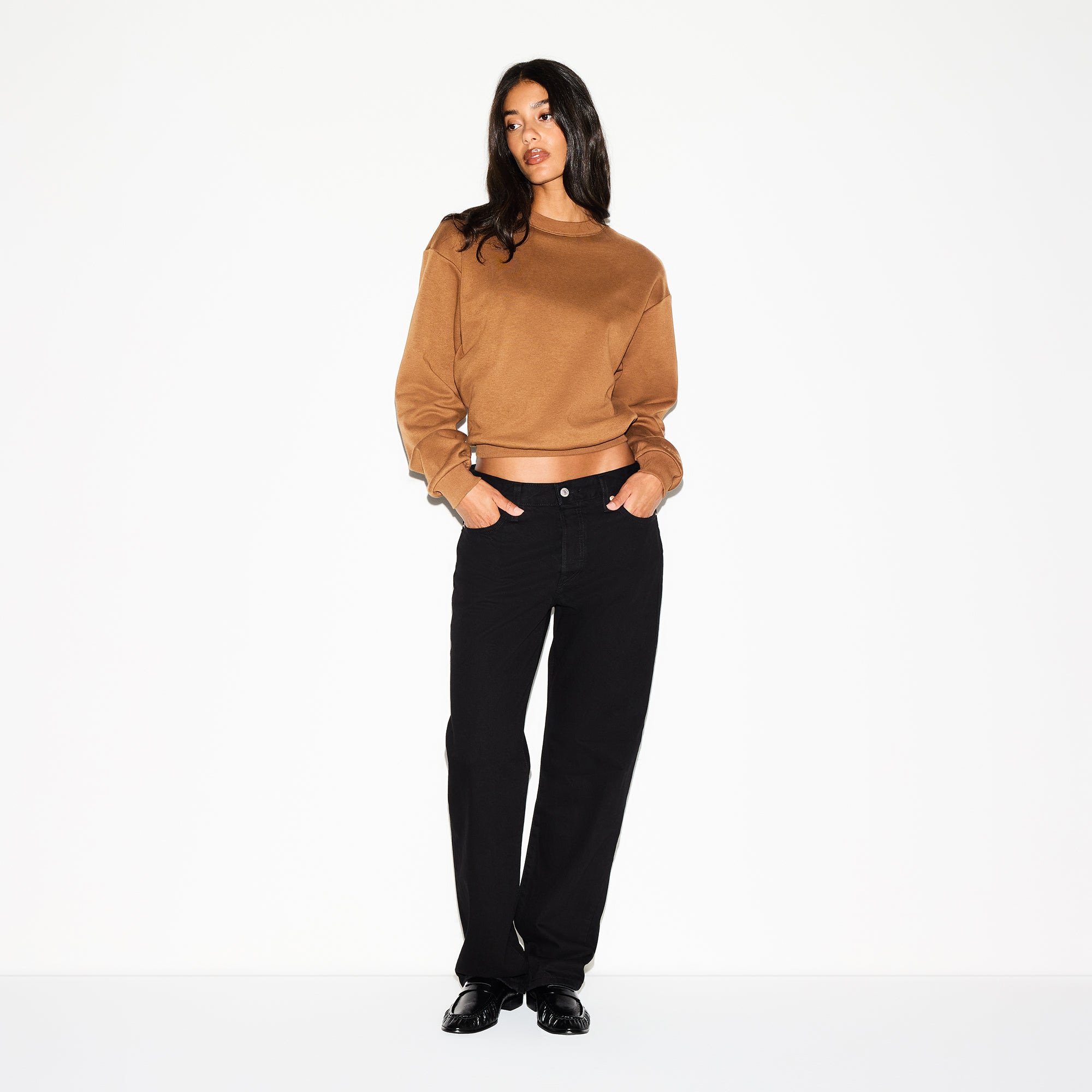 COTTON FLEECE CLASSIC CREWNECK | BISON