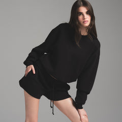 COTTON FLEECE CLASSIC CREWNECK | ONYX