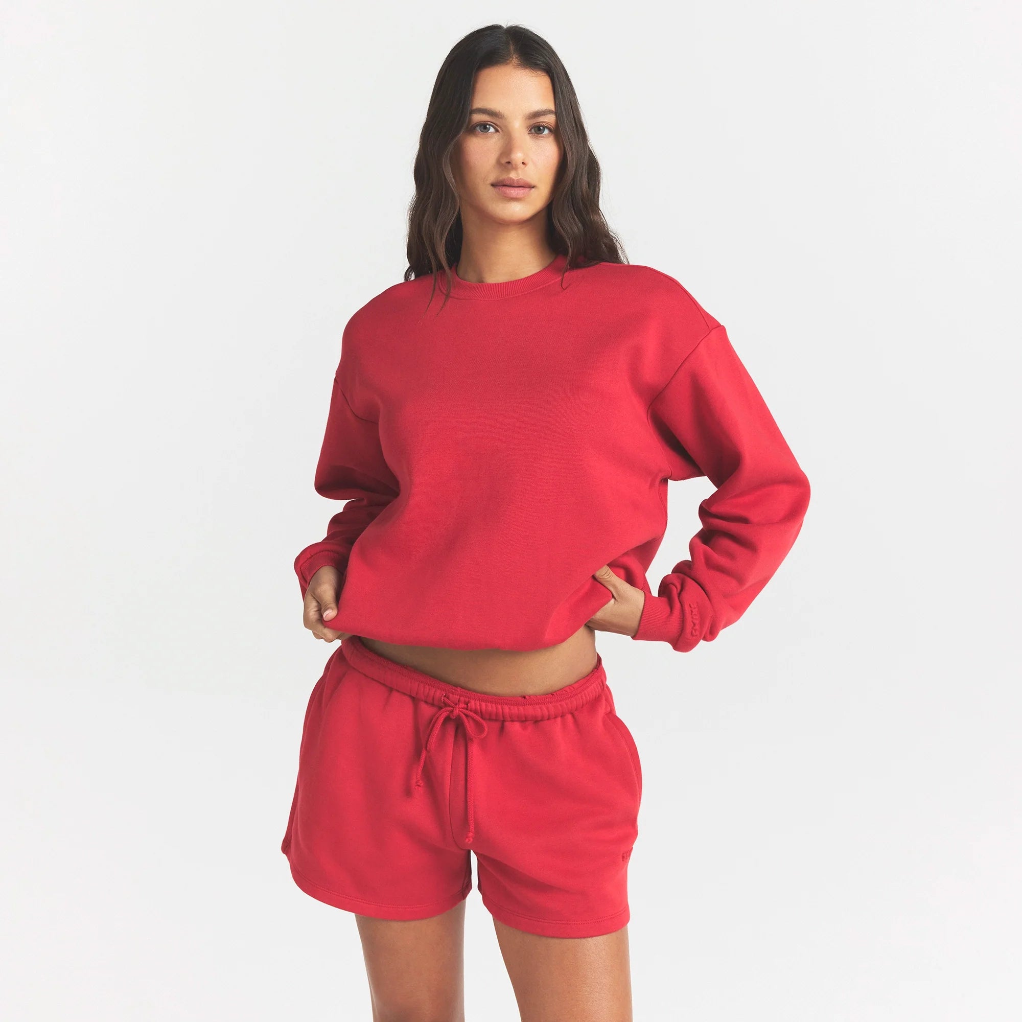 COTTON FLEECE CLASSIC CREWNECK | WASHED RED