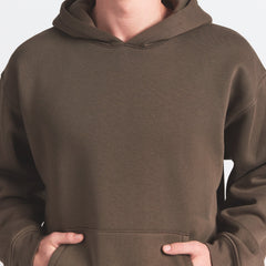 FLEECE LOUNGE MENS RELAXED HOODIE | DRIFTWOOD