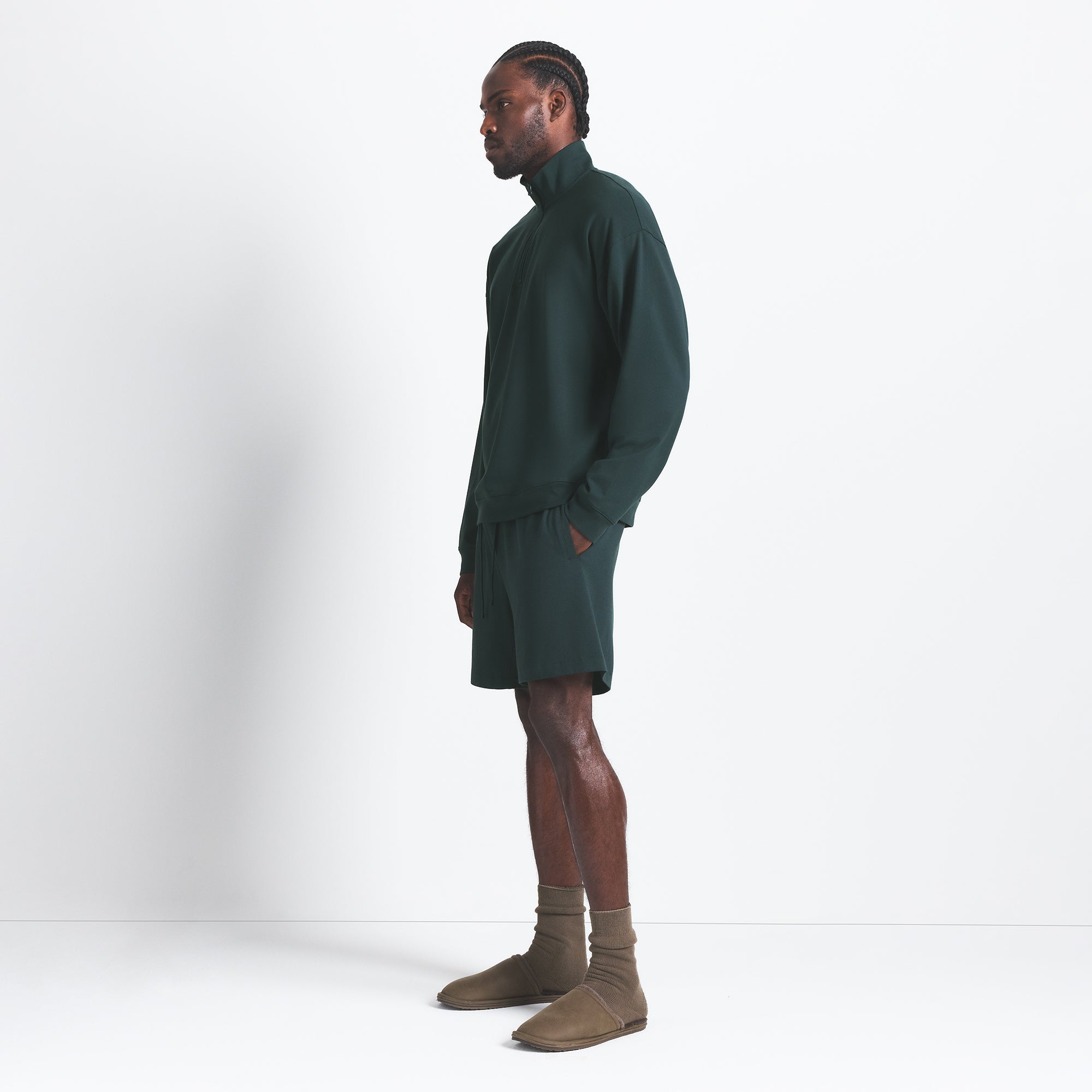 JERSEY LOUNGE MENS RELAXED QUARTER ZIP PULLOVER | TINT