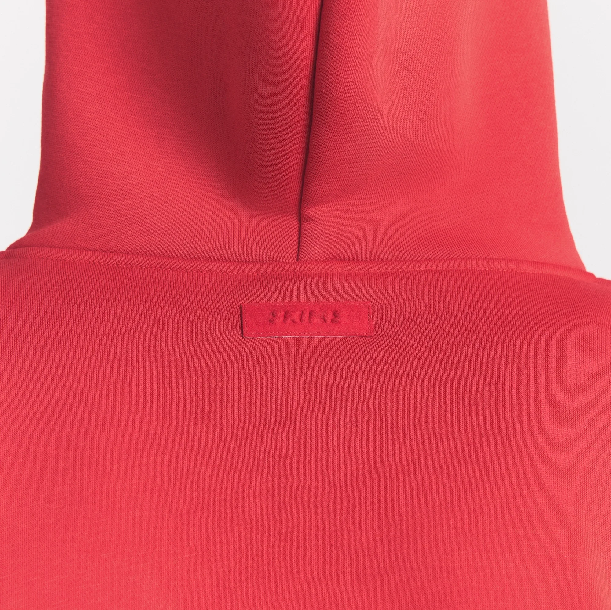FLEECE LOUNGE MENS RELAXED ZIP UP HOODIE | WASHED RED