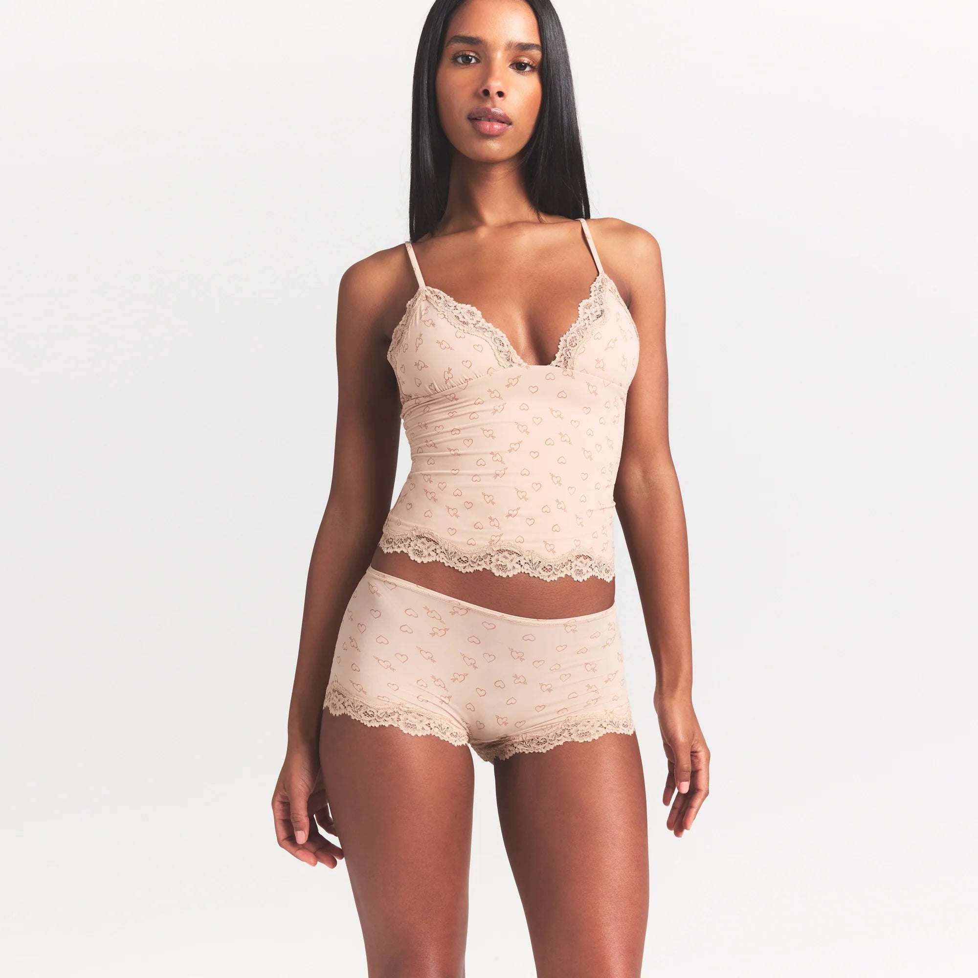 FITS EVERYBODY LACE BOY SHORT | MICA SKETCHED HEARTS