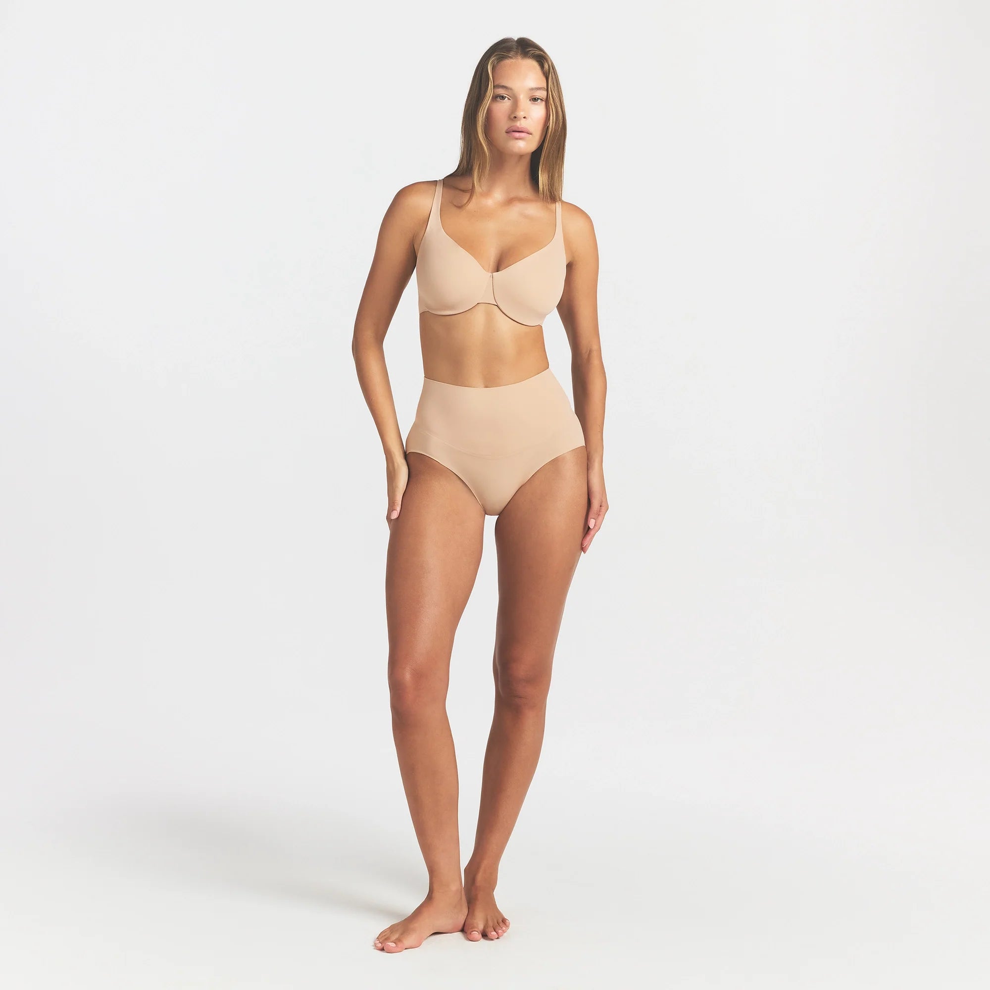 SMOOTHING INTIMATES HIGH-WAISTED BRIEF | CLAY