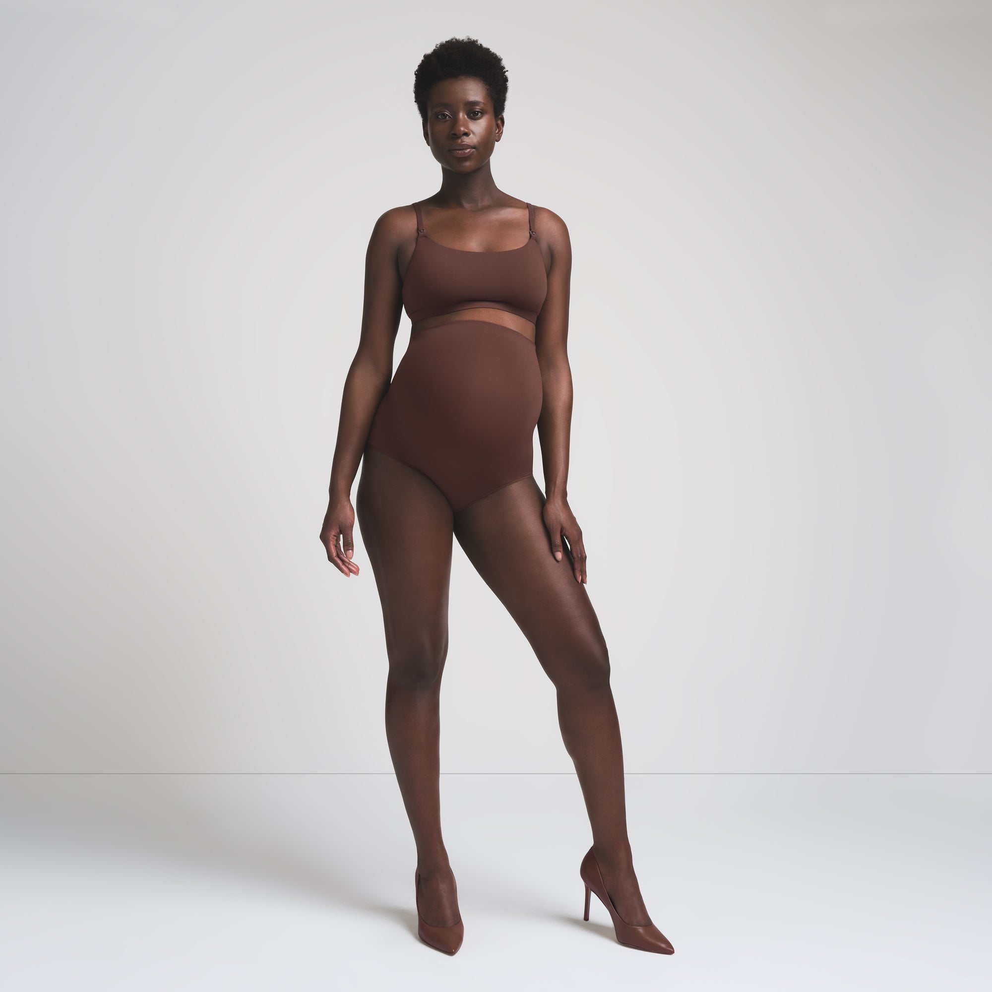 FITS EVERYBODY MATERNITY HIGH-WAISTED BRIEF | COCOA