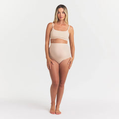 FITS EVERYBODY MATERNITY HIGH-WAISTED BRIEF | SAND