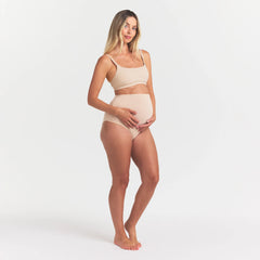 FITS EVERYBODY MATERNITY HIGH-WAISTED BRIEF | SAND