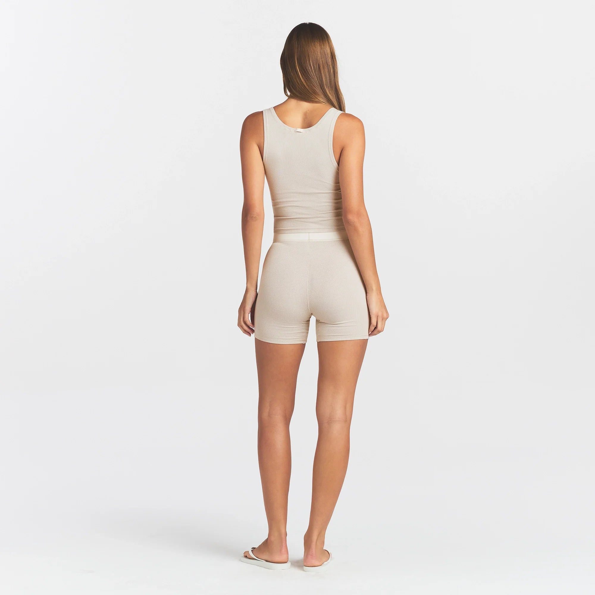 COTTON RIB BOXER | STONE