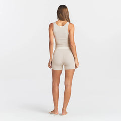 COTTON RIB BOXER | STONE