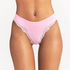 FITS EVERYBODY LACE TANGA | BUBBLE GUM TONAL