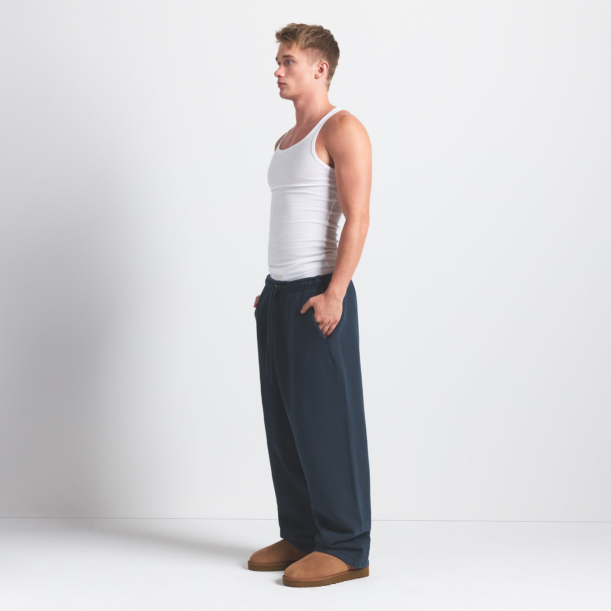 HEAVYWEIGHT FLEECE MENS STRAIGHT LEG PANT | NAVY