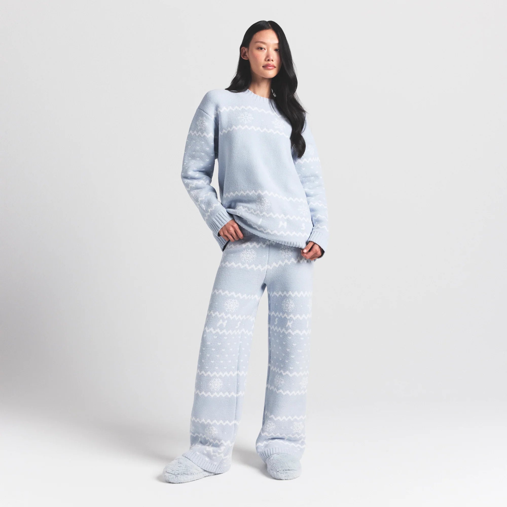 COZY LIGHT PANT | ZEN BLUE HEART FAIR ISLE