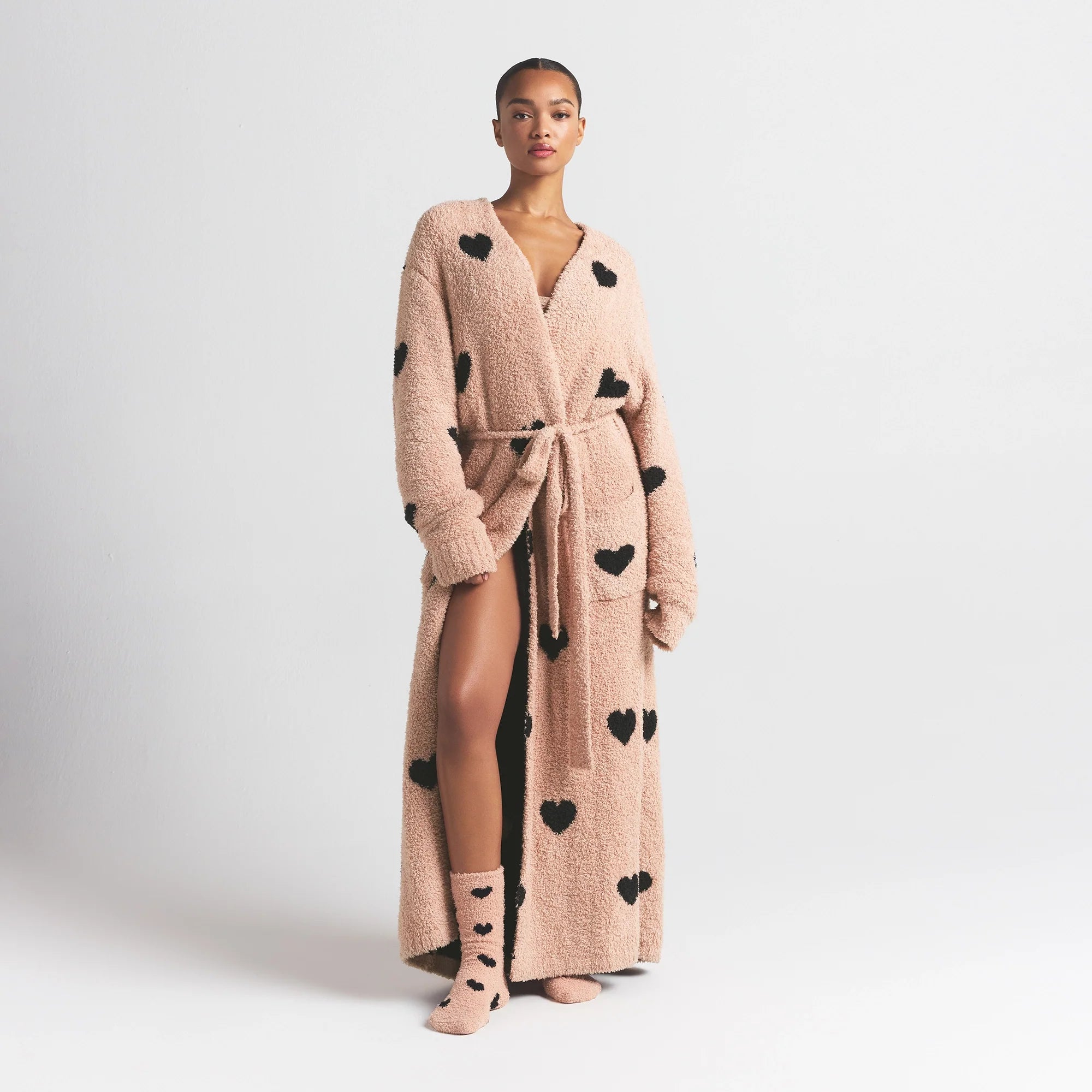 COZY KNIT UNISEX ROBE | MICA SPACED HEARTS