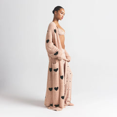 COZY KNIT UNISEX ROBE | MICA SPACED HEARTS