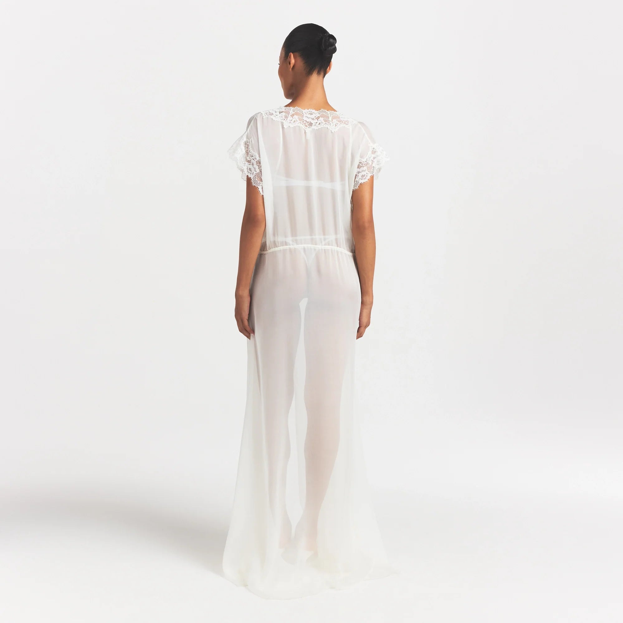 SKIMS ROMANCE LONG ROBE | IVORY