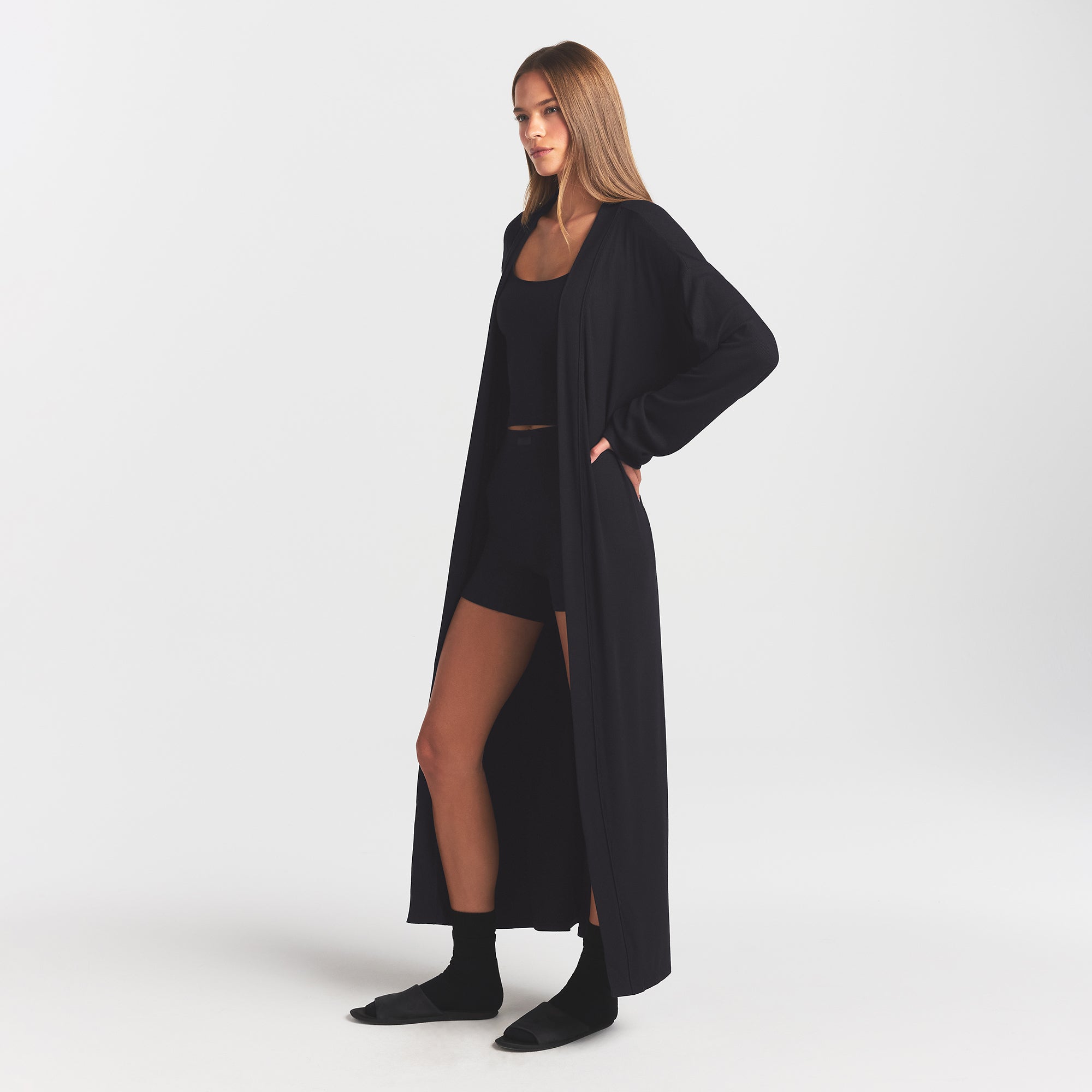 SOFT LOUNGE LONG ROBE | ONYX
