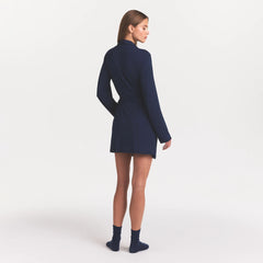 SKIMS SLEEP SHORT ROBE | NAVY