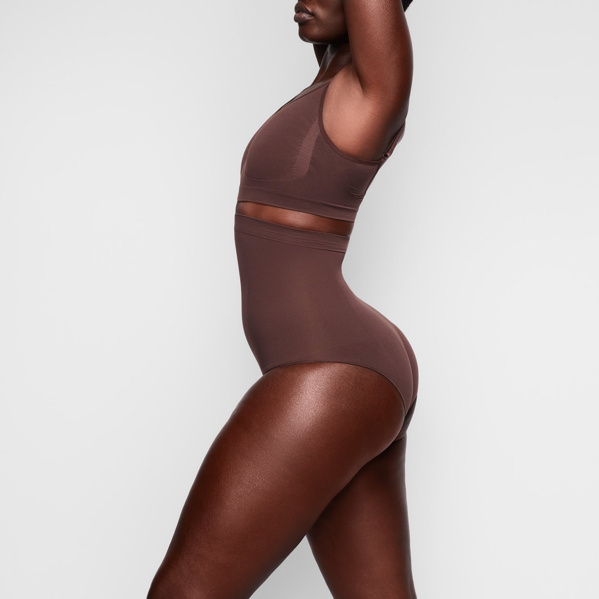 SEAMLESS SCULPT HIGH-WAISTED BRIEF | COCOA