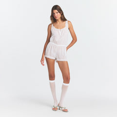 HOSIERY OPEN TOE KNEE HIGH SOCK | SNOW
