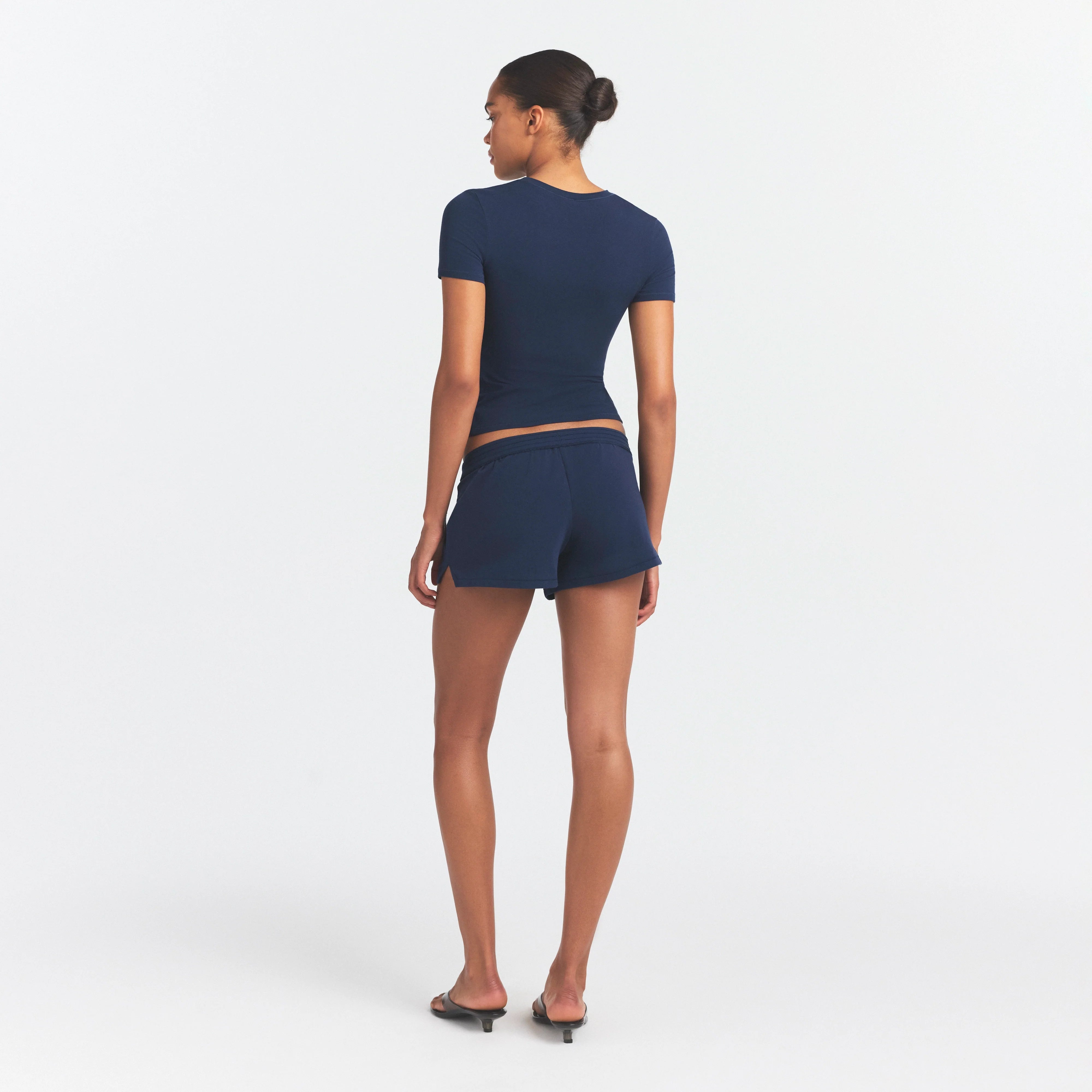 COTTON JERSEY LOOSE SHORT | NAVY