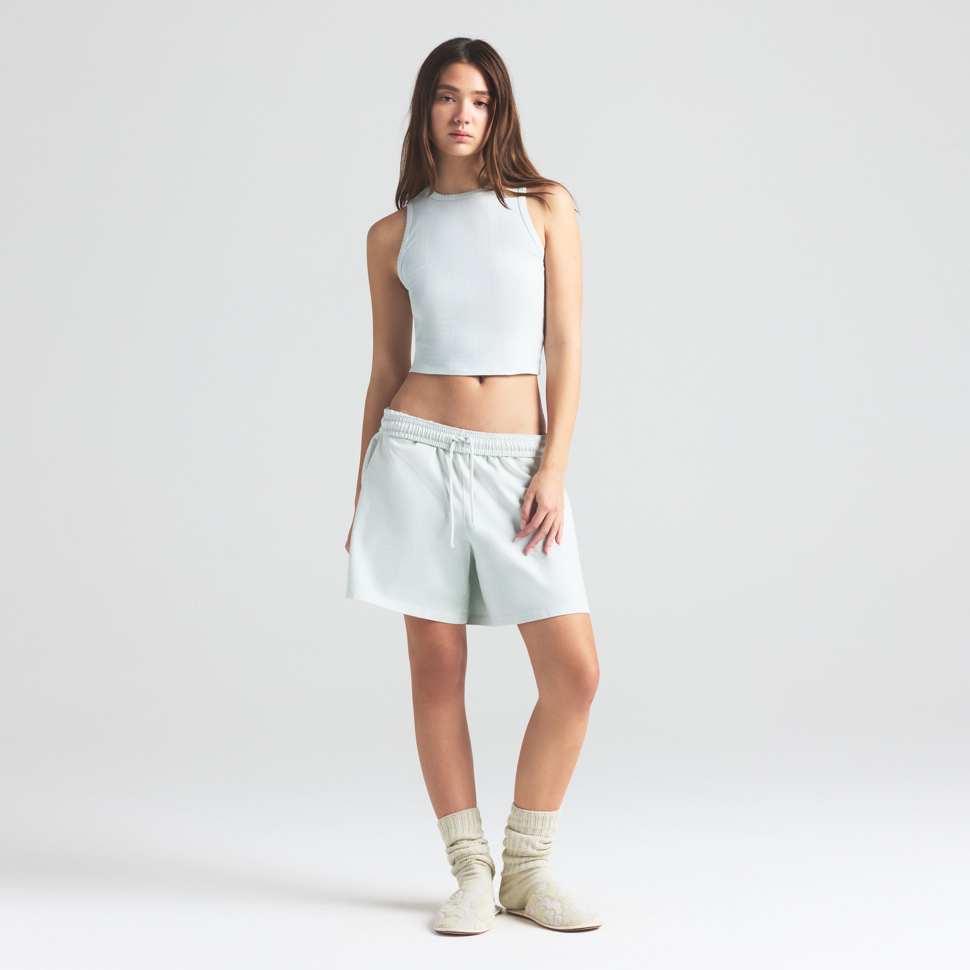 OUTDOOR HEAVY JERSEY LONG SHORT | FROST