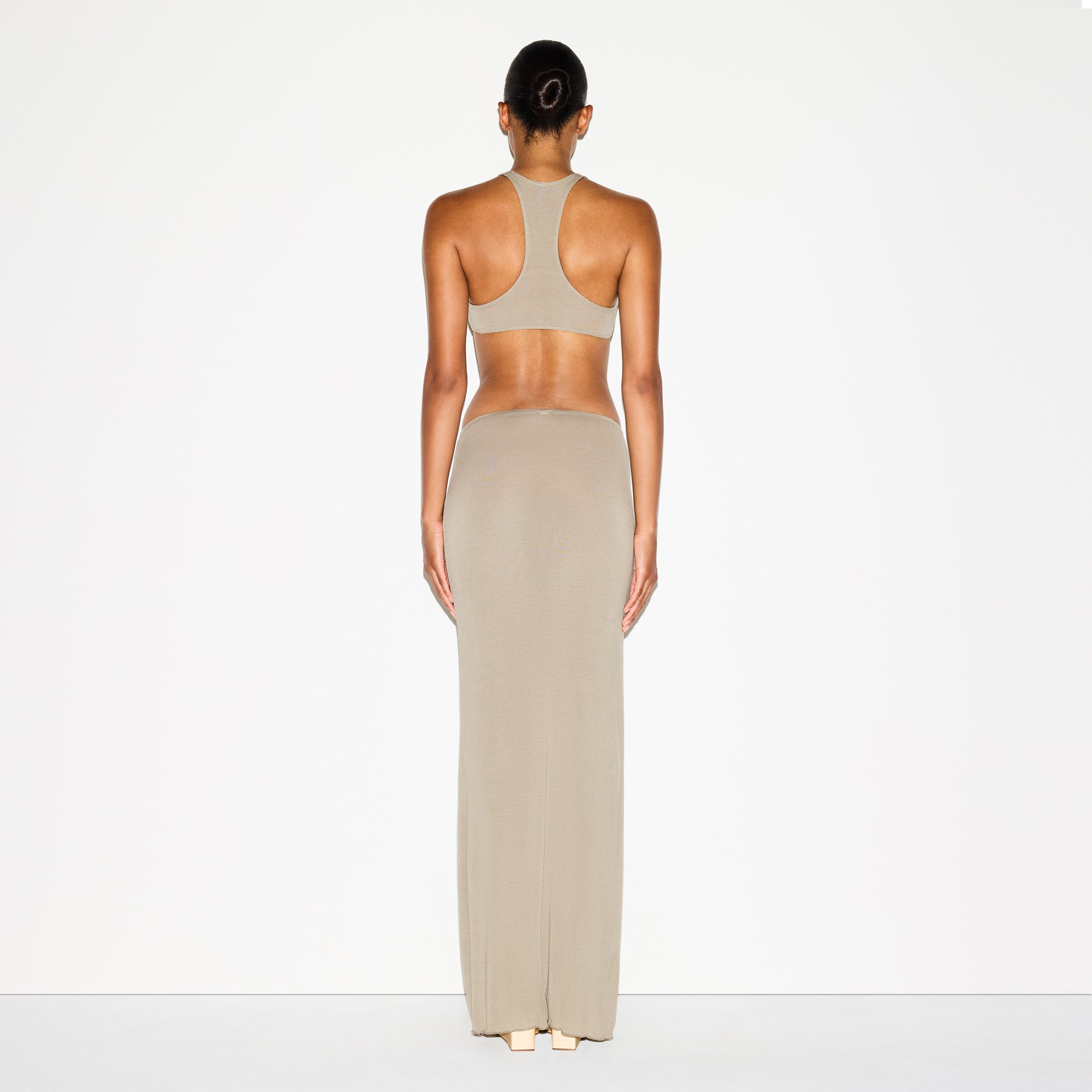 SHEER MODAL LONG SKIRT | DUNE