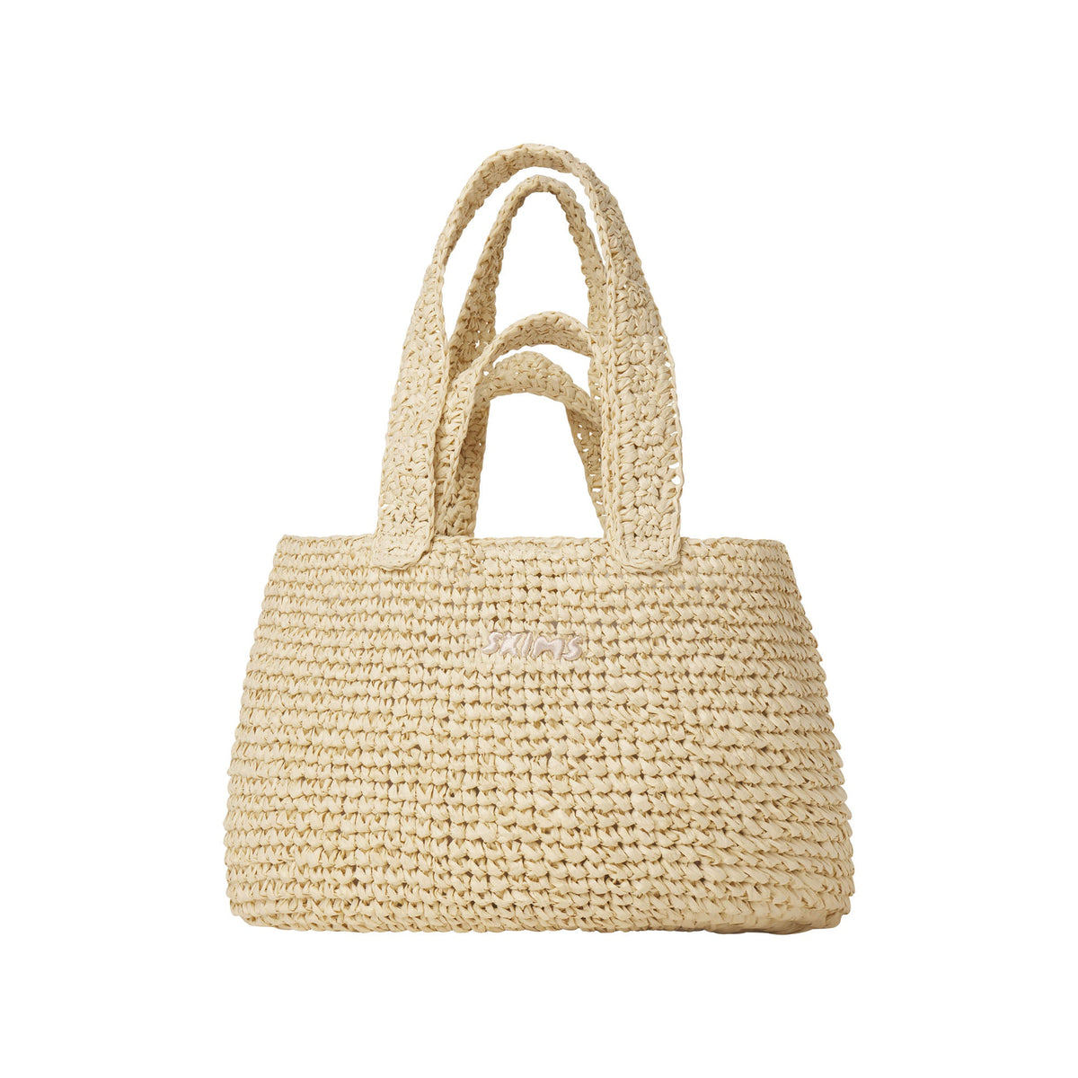 SKIMS ACCESSORIES RAFFIA MINI TOTE PAPER | NATURAL