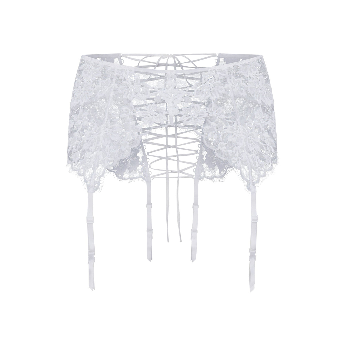 SKIMS LACE GARTER SKIRT | SNOW