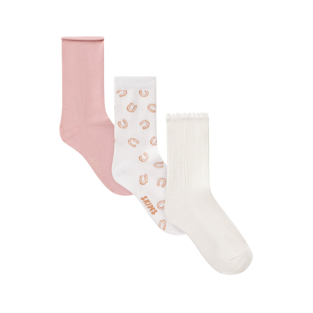 TEXTURED SOCK 3-PACK | SNOW HORSESHOE MULTI