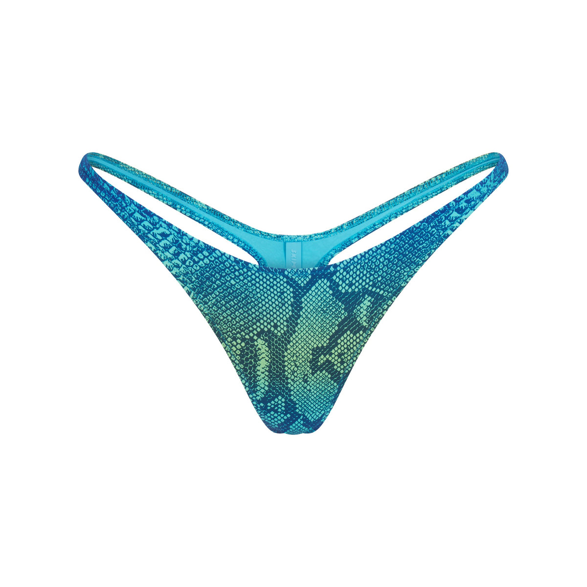 SIGNATURE SWIM THONG BIKINI BOTTOM | AQUA OMBRE SNAKE