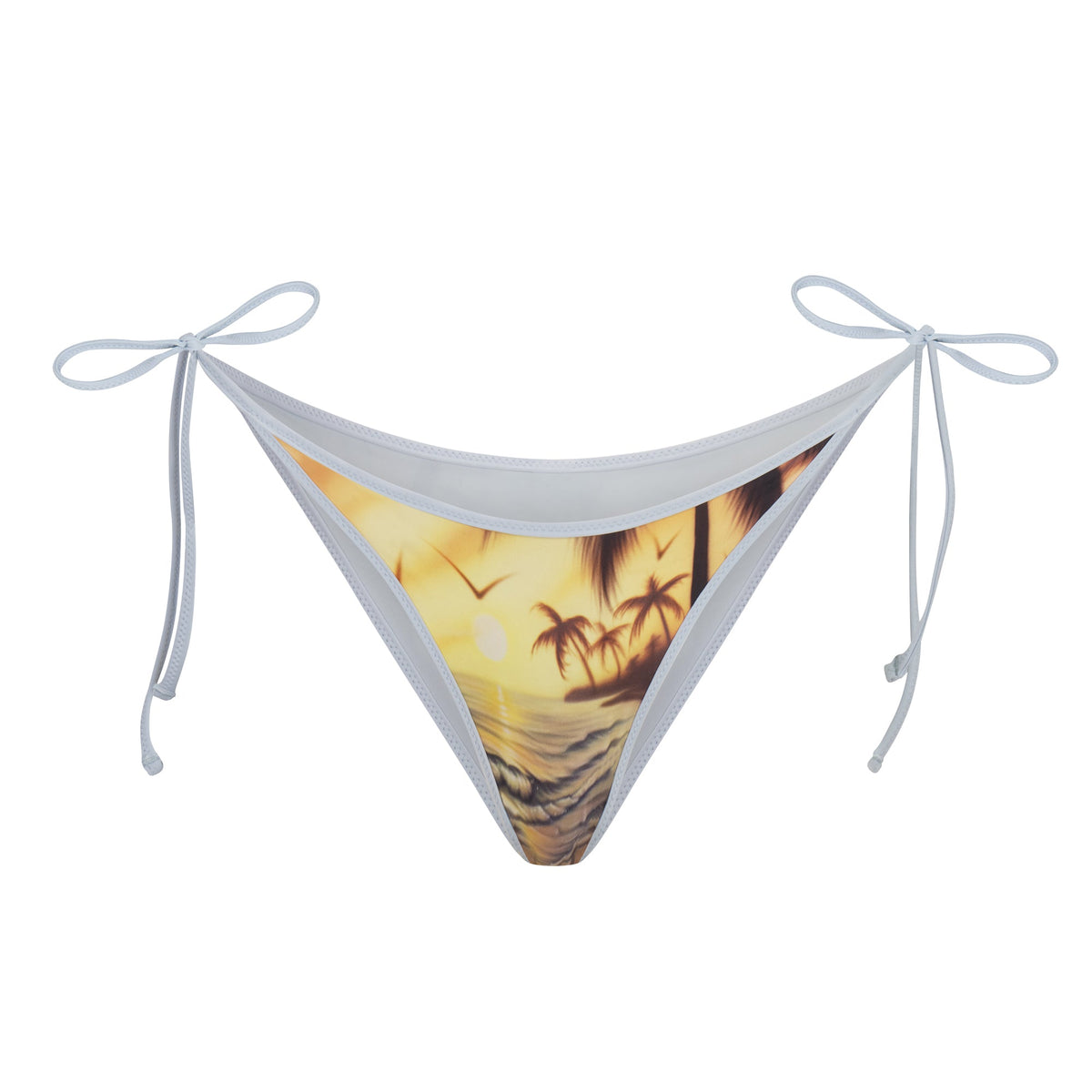 SIGNATURE SWIM TIE SIDE BIKINI BOTTOM | AIRBRUSH BEACH SCENE